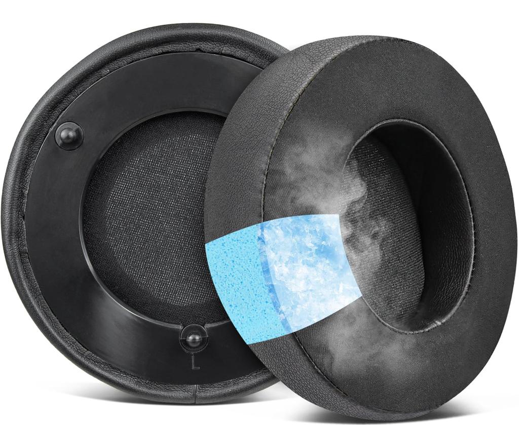 SOULWIT Cooling Gel Pads Ear Pads for Razer Man War Man O War Tournament Edition Gaming Headphones Replacement Pads Head Pads Ear Cushions Cooling