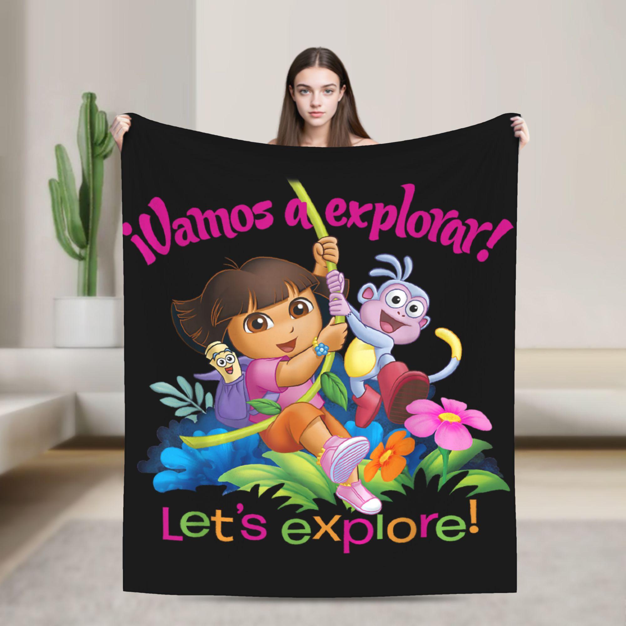 

DDoras The Explorers Swiper No Swiping Fox Blanket Quality Warm Soft Bedding Throws Winter Living Room Street Trend Bedspread 75x100cm (30x40inch)