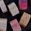 1 Yard Colorful Arts Crafts Phone Decoration Diamond Ribbon Self-Adhesive Rhinestone Trim Tape Glitter