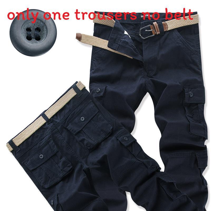 Cargo Pants Men Workwear Cotton Multipocket Durable Casual For Autumn Season