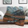 Denali Landscape Throw Blanket Travel Size Cozy Blanket for Plane Train