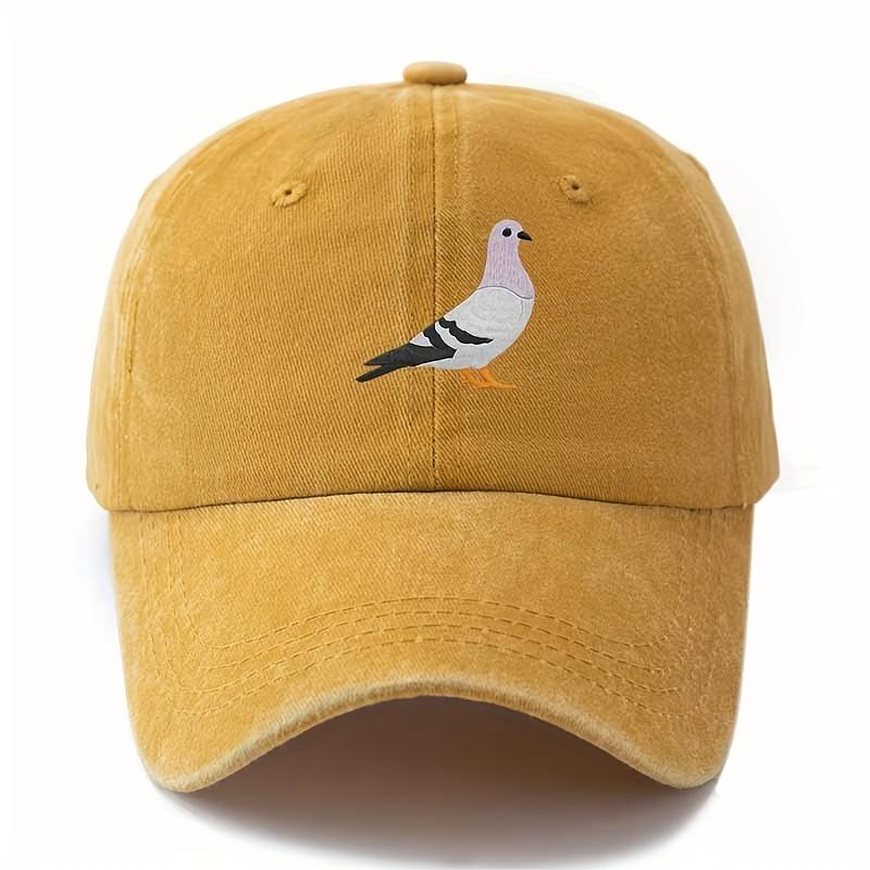 Fashionable Printed Pigeon Baseball Cap for Men and Women, Classic Retro Truck Driver Style Hat for Outdoor Activities