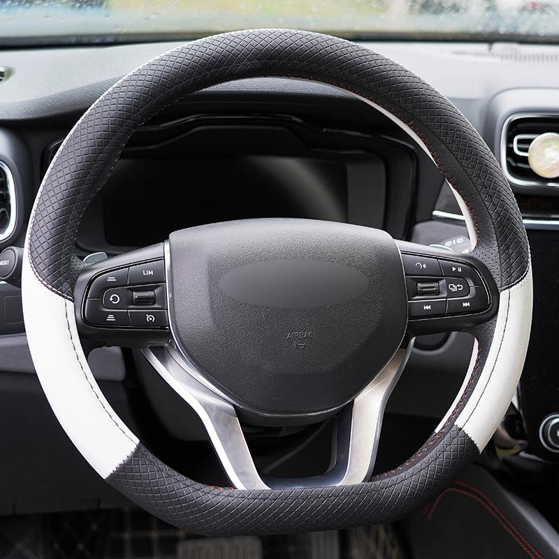 Car D Shape Steering Wheel Cover Universal Volant Braid on the Steering-wheel Fashion Non-slip Funda Volante Auto Car Styling