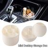 Mini Desktop Storage Box Round Stationery Storage Rack Simple Makeup Brush Holder  for Home