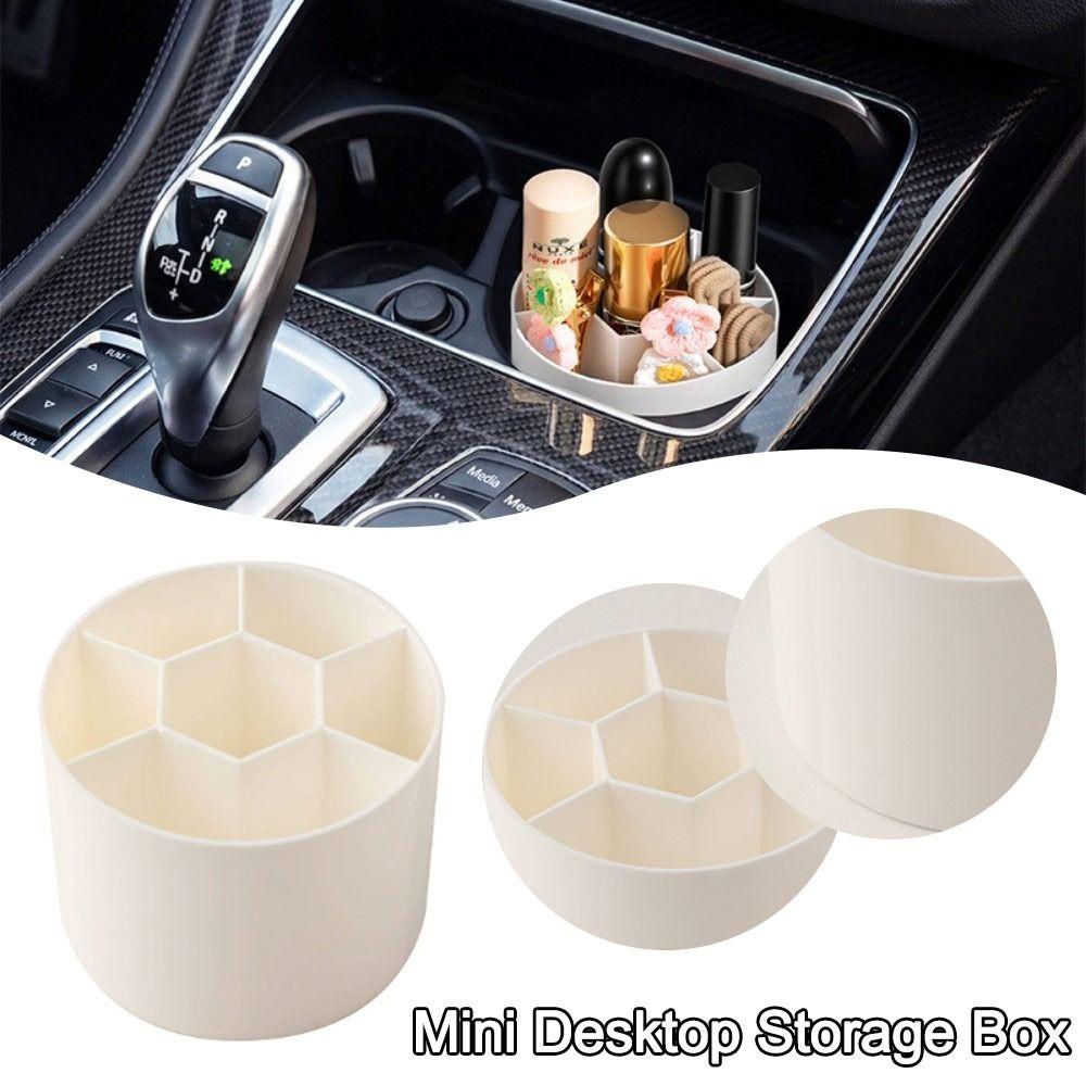 Mini Desktop Storage Box Round Stationery Storage Rack Simple Makeup Brush Holder for Home
