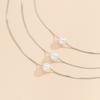 Accessories, simple imitation pearl box chains stacked with multi-layer necklaces, versatile geometric beaded necklaces for women