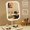 Niche Modern Desktop Vanity Mirror 3 Color Light LED Makeup Mirror Touching Mirror Women Bedroom Dressing Mirror