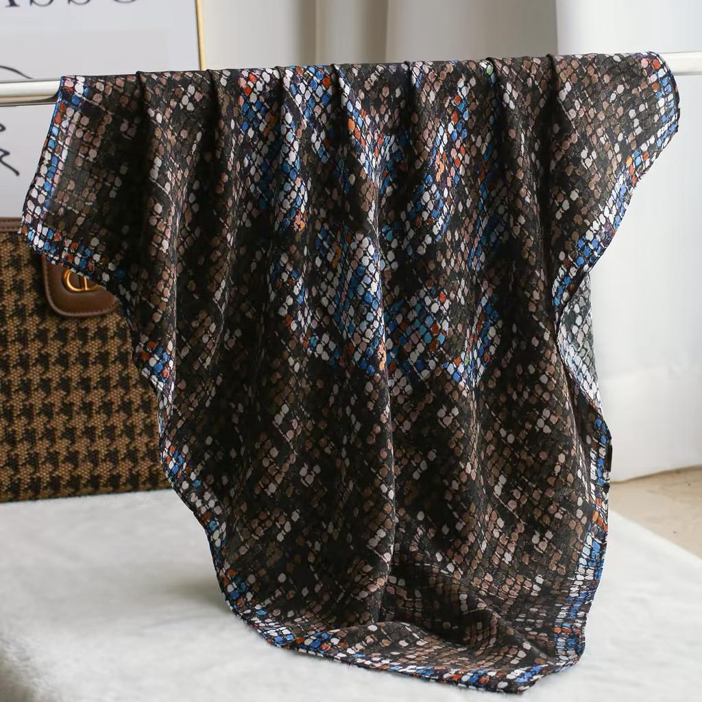 New 100% Natural Silk Scarf Square Female Fashion Beach Pashmina Bufanda Women Shawl Wraps Bandana 65cm Scarves Foulard Echarpe