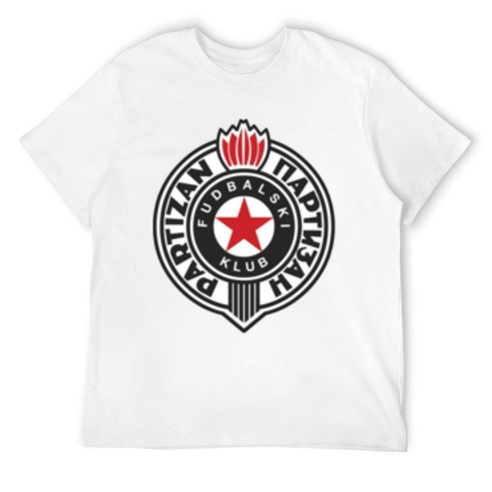 

FK Partizan Belgrade Геральдика Футболка для мальчика синяя архив винтаж мешковатые рубашки мужские большие и высокие футболки S