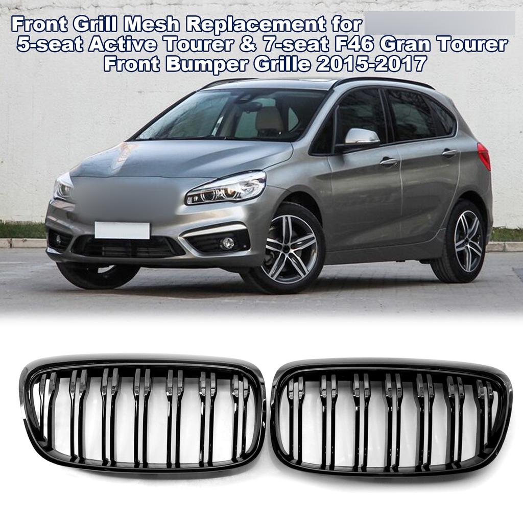 Front Grille Mesh Black Replacement, Front Bumper Grille Car Accessories Replacement for 2 Series 5 Seats Active Tourer 7 Seats F46 Gran Tourer 511373