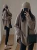 Women's Wool Knit Sweater - Korean Style Loose Pullover, Round Neck, Versatile Pure Color for Autumn/Winter
