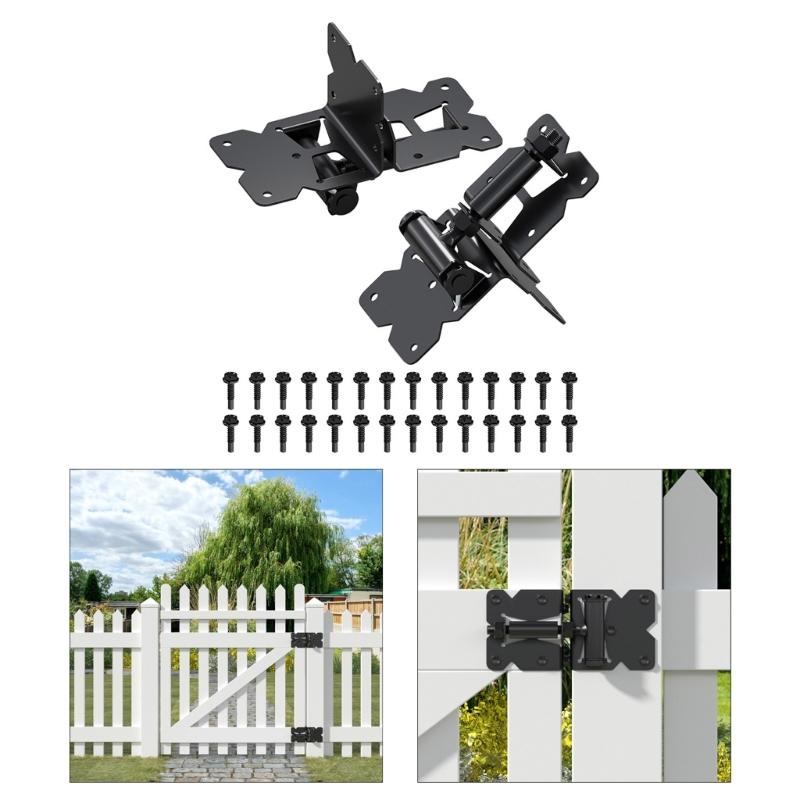 Adjustable Degree Gate Hinges Stainless Steel Auto Closing Gate Hinges Fence Door Hinge Garden Door Accessories