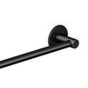 Bathroom Wall Mounted Towel Bar Space Aluminum Single Bar Towel Rack for Toilet Black