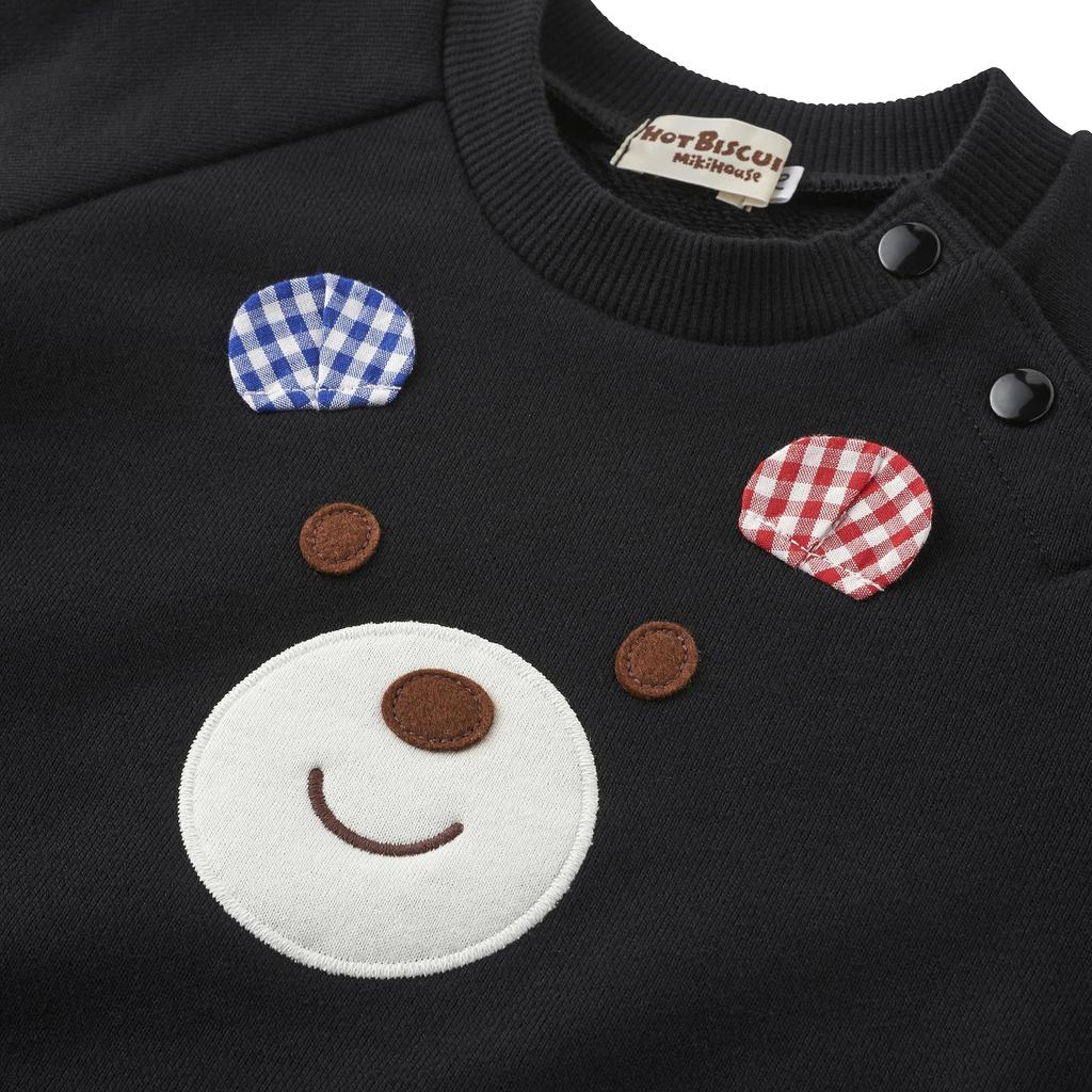 MIKIHOUSE HOT BISCUITS Sweatshirt, Boys and Girls, Kids' Clothing, Black, Size 100cm, 73-5608-496