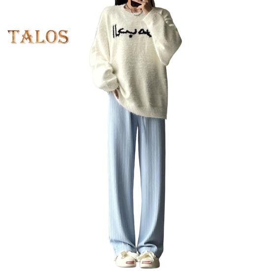 Hose für Schwangere, hohe Taille, Gummiband, gerade, weites Bein, lange Hose, einfarbig, dünne Hose, Schwangerschaftskleidung