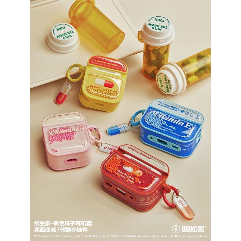 

Pill Cute Airpodspro Headphone Case Mobile Stylish Applicable Apple AirPods Earphone Case Lanyard Couple Original Niche 1/2/3 Generation New Case Apple Airpods Pro 1 Yellow Pill Earphone Case