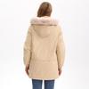 Women’s Parka Coats Faux Fur Hooded Fleece Lining Zipper Warm Cotton Jackets Mid-length Puff Outerwear Winter Clothes