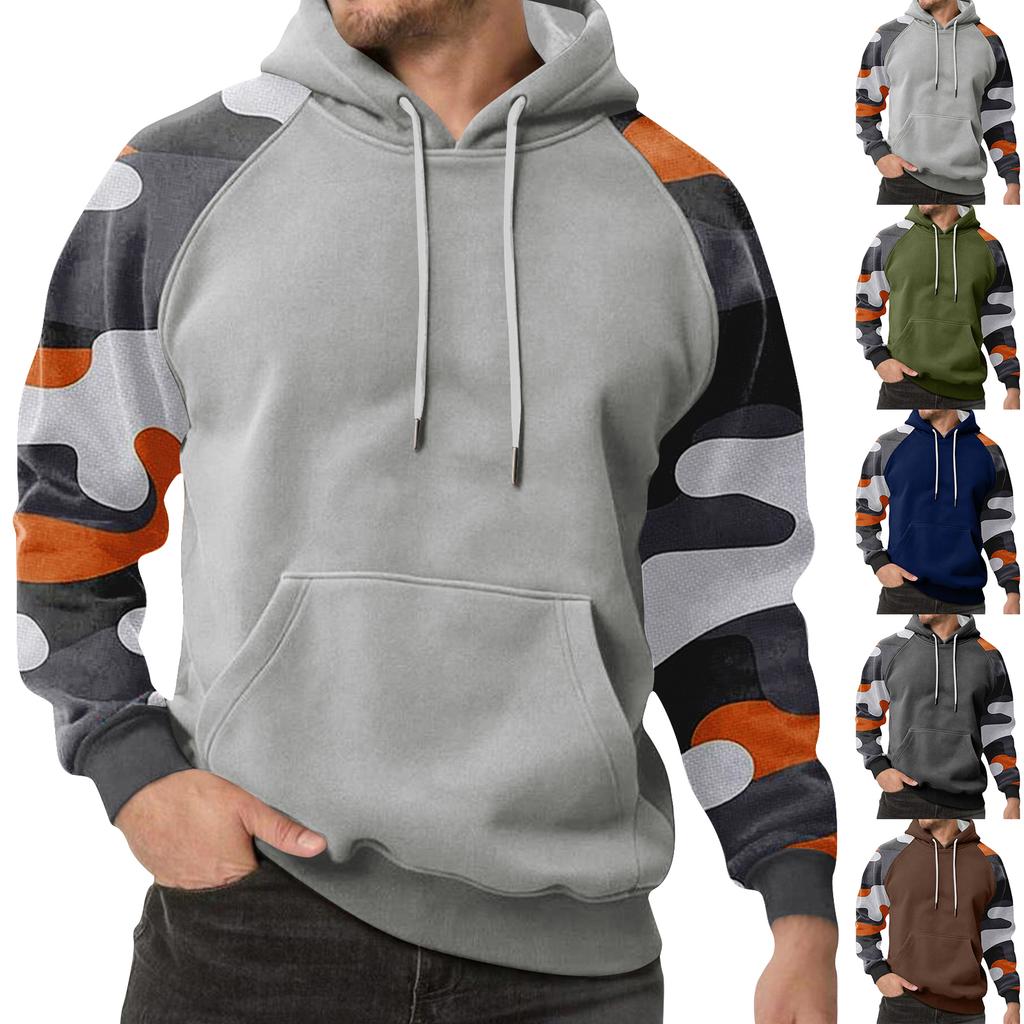 Men's Camouflage Sweatshirt Hoodie Men's Sports Large Size Casual Sweatshirt