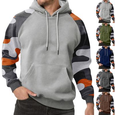 Moletom Camuflado Masculino com Capuz Moletom Casual Esportivo Masculino Tamanho Grande