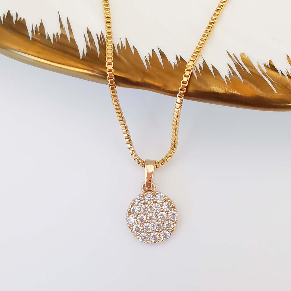 Unique Design Gift Items Diamond Wedding Engagement Jewelry Beautiful Gold Plated Pendants Necklace