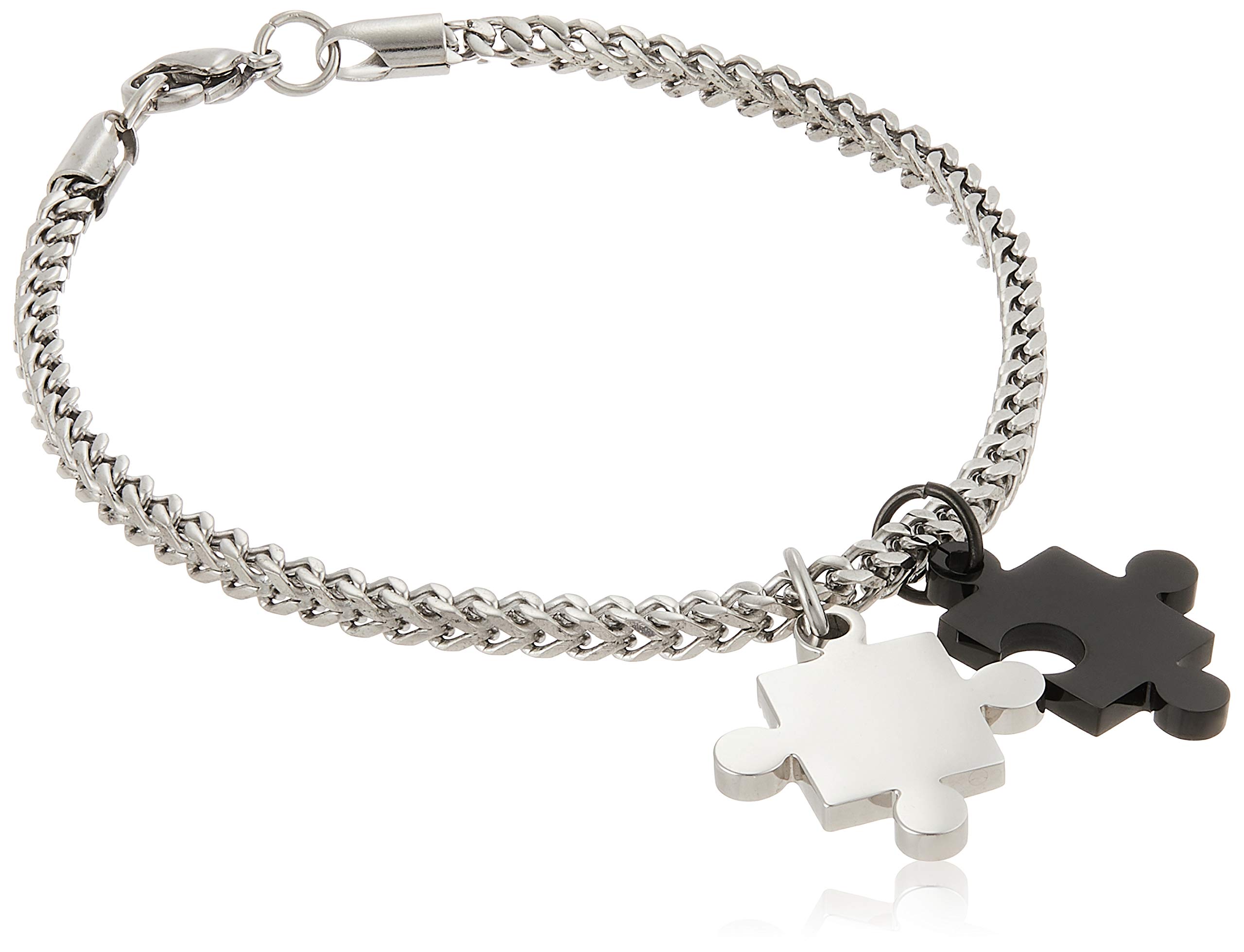 

Bangle for men and an meets puzzle chain silver x one size [Ancorock] women, unisex, accessories, bracelet, bracelet, chain, zakka, bracelet, black,