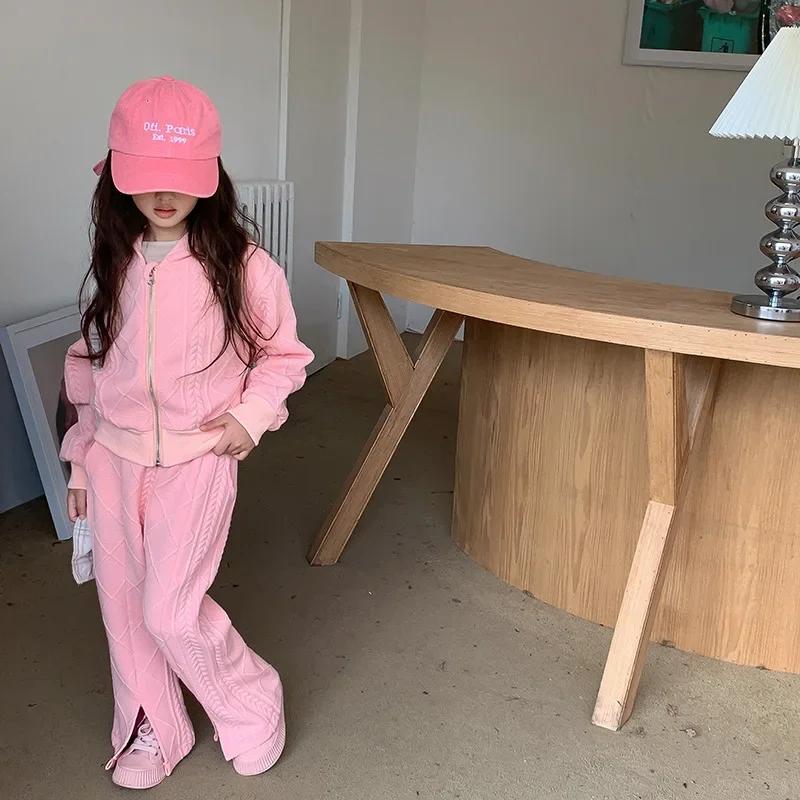 Autumn Children's Clothing Sets Long Sleeved Hooded Top and Flared Pants Two-piece Set Girl Clothes Kids Clothes