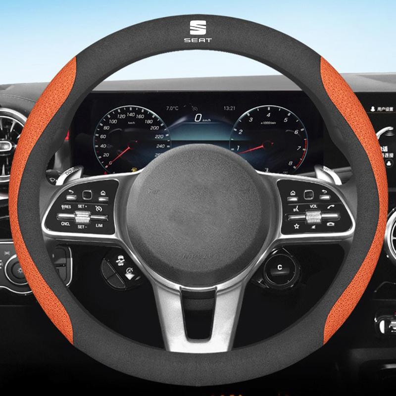Carbon Fibre Leather Cover Anti-slip Decorative Cover for seat Ateca Born Formentor Toledo leon ibiza Alhambra Exeo Altea Arona