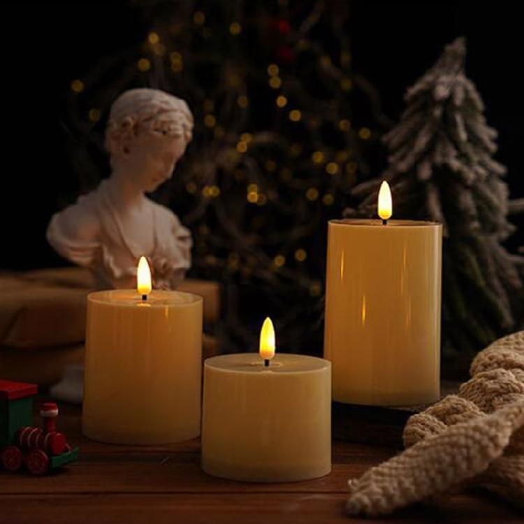 Electronic LED Flameless Candle Lampshade Light with Realistic Flame Holiday