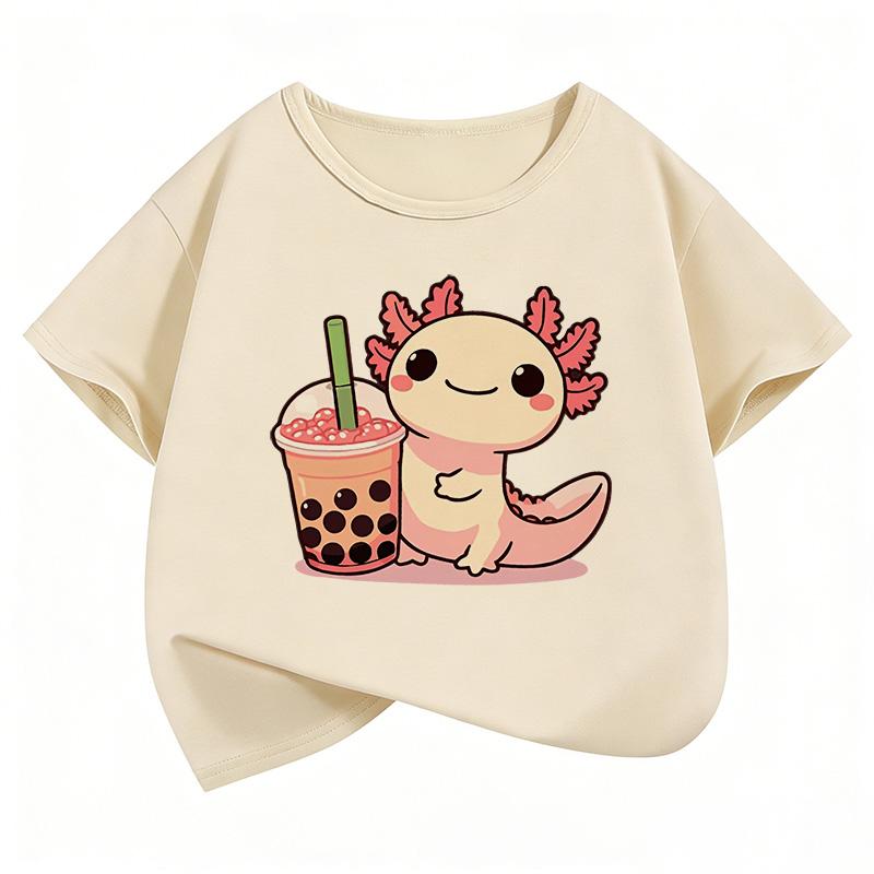 Y2k Animal Graphic Kids Tshirts Summer Short Sleeve Tees Cartoon Boys Girls Clothes Kawaii