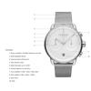 Nordgreen Pioneer Scandinavian Design Watch Sunray Green Silver 3 Link Bracelet 42mm