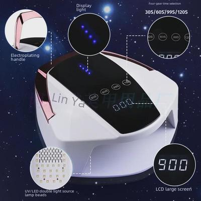 Lâmpada de Unhas Sem Fio S90 Plus 96W para Duas Mãos com Bateria Super Grande