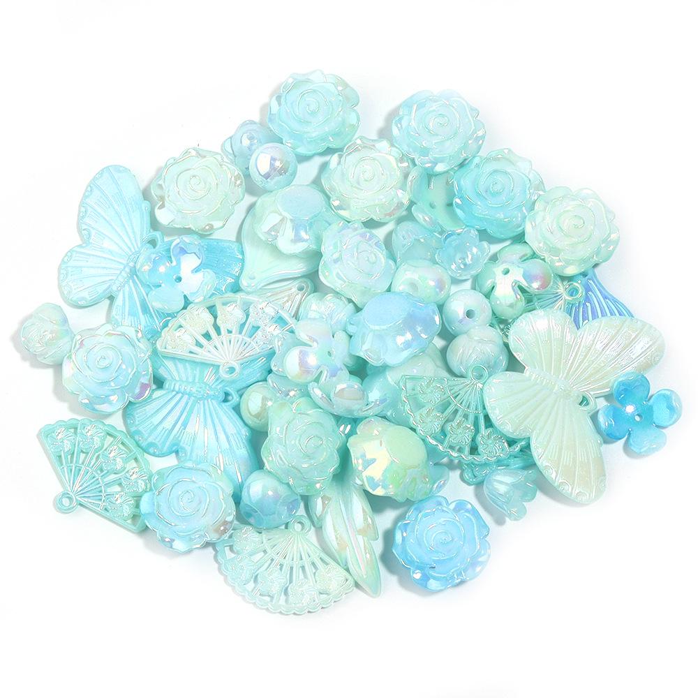 European & American Gradient Resin Beads: Random Styles for DIY Keychains & Mabe Imitation Pearls