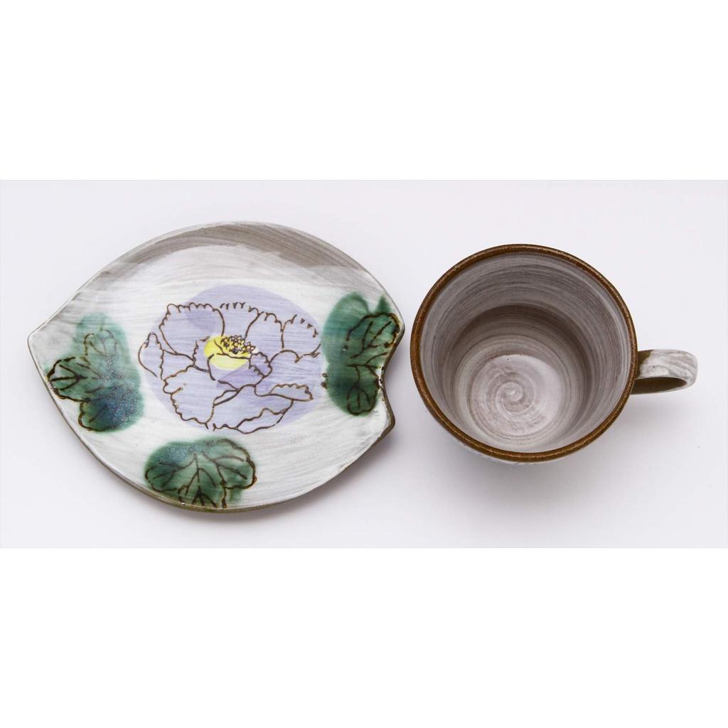 Mino Ware Coffee Bowl Dish Maiden Dance Blue Made in Japan 502-47