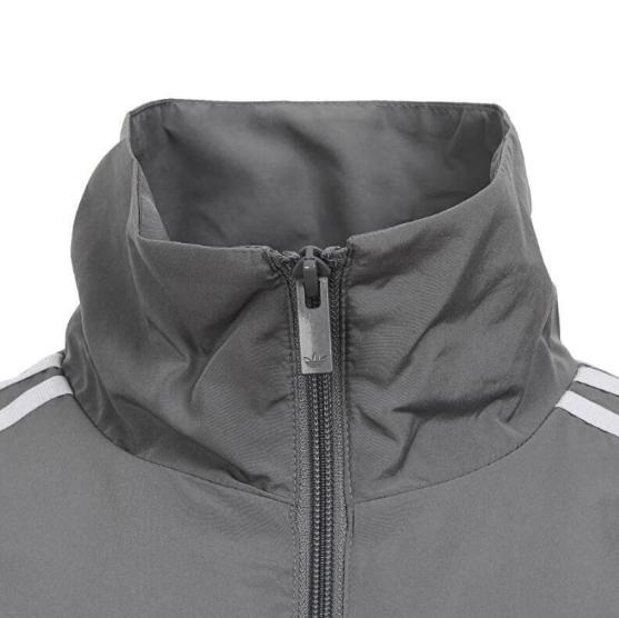 Adidas Oversized Track Jacket With Stand Collar And Stripes JD3394