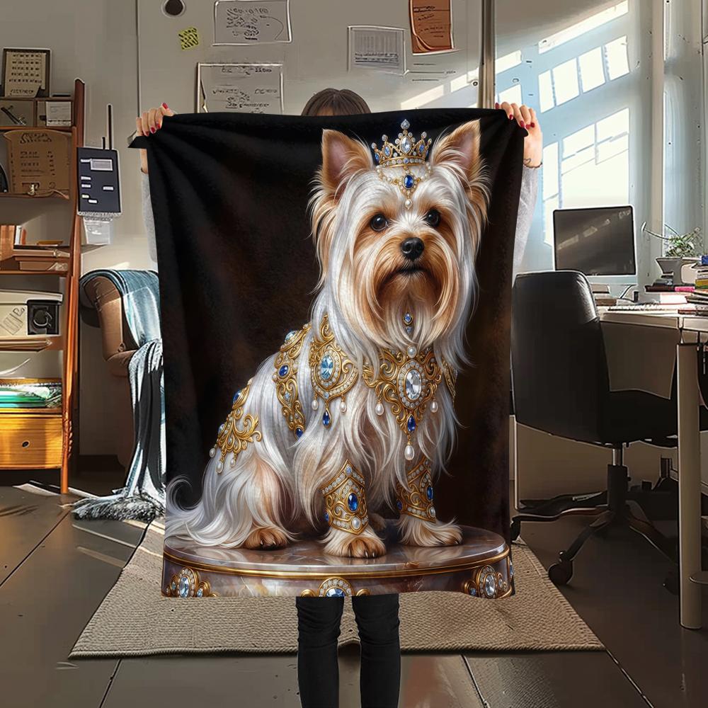 Gorgeous gemstone cat dog Print Flannel Blanket,High quality Comfortable for All Seasons,Home Decor,Warmth and Comfort,Perfect for Christmas Gifts