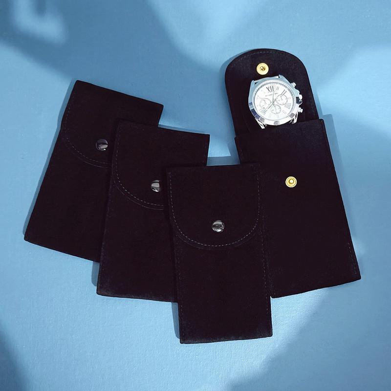 

Портативный зеленый чехол для часов с привидением: Двусторонняя фланелевая защитная дорожная сумка 2024.