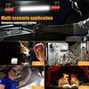 Rechargeable LED Work Light With Magnetic Base Hooks Included- High Lumen Flashlight Ideal For Emergency For Car Repairing