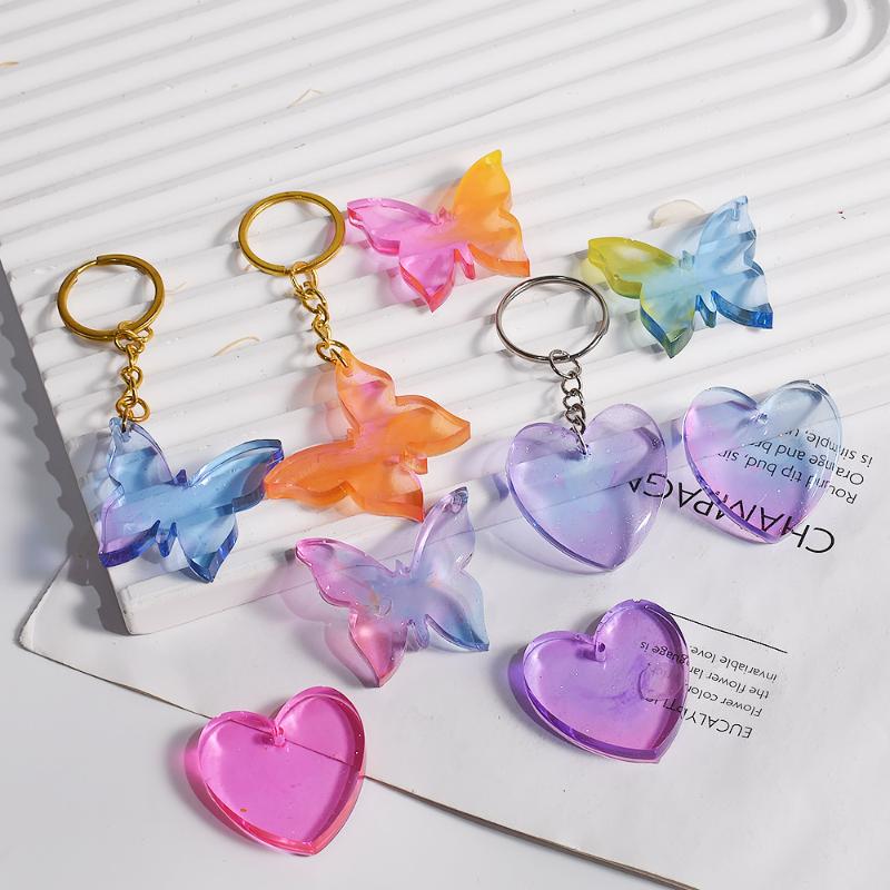 Silicone Mold Heart Star Flower Butterfly Pendant Making Geometry Handmade Diy Tool Uv Epoxy Resin Silicone Moulds