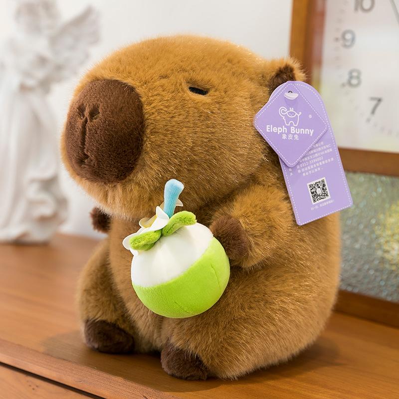 Football Sports Capybara Doll Ice Cream Coconut Tree Cartoon Pibara Doll Gift Ornament Doll Machine Toy
