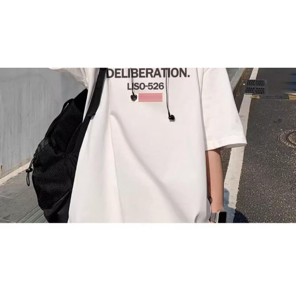 Pánské trendy tričko s krátkým rukávem s kulatým výstřihem a kulatým výstřihem na léto Volný ležérní top