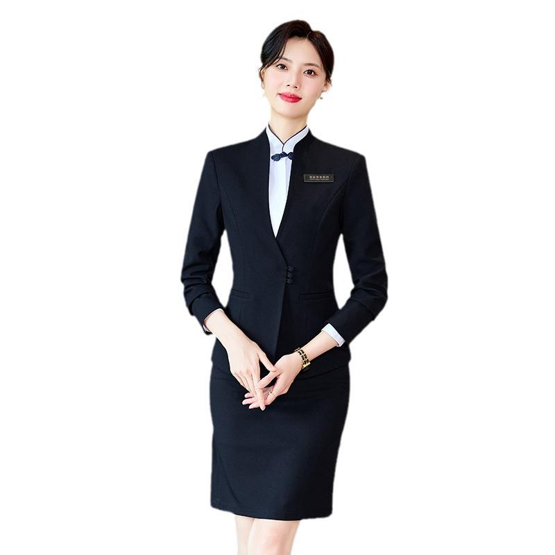 High-End Women's Workwear Set: Business Suit, Hotel Reception, Flight Attendant, Beauty Salon Uniform