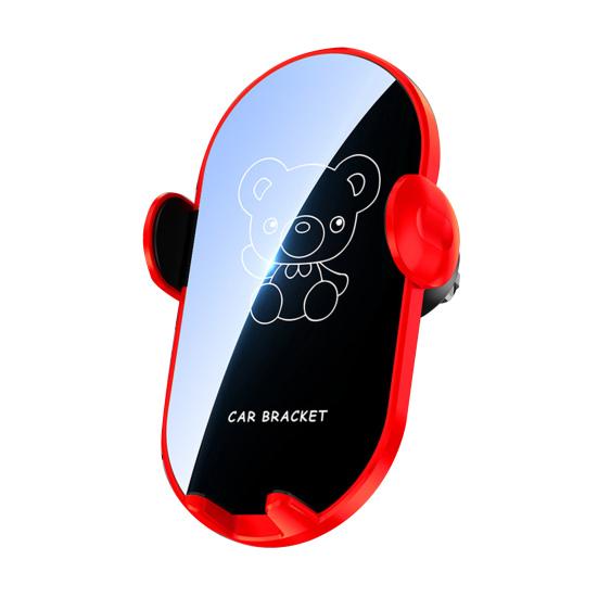 

V39 Тримач для мобільного телефону Універсальний механічний затиск Мультфільм Автомобіль Вихід повітря Навігація Гравітація червоний