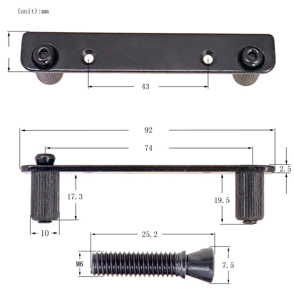 Guitar Tremolo Bridge Nut Support Bracket Double Lock Tremolo System for Electric Guitar