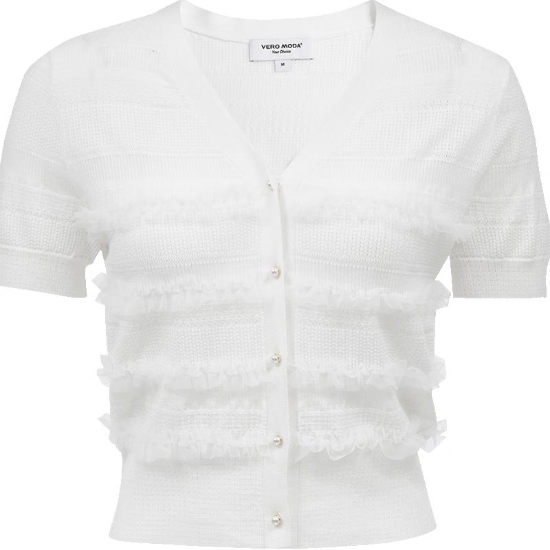 VEROMODA Women's V-Neck Ribbed Knit Cardigan