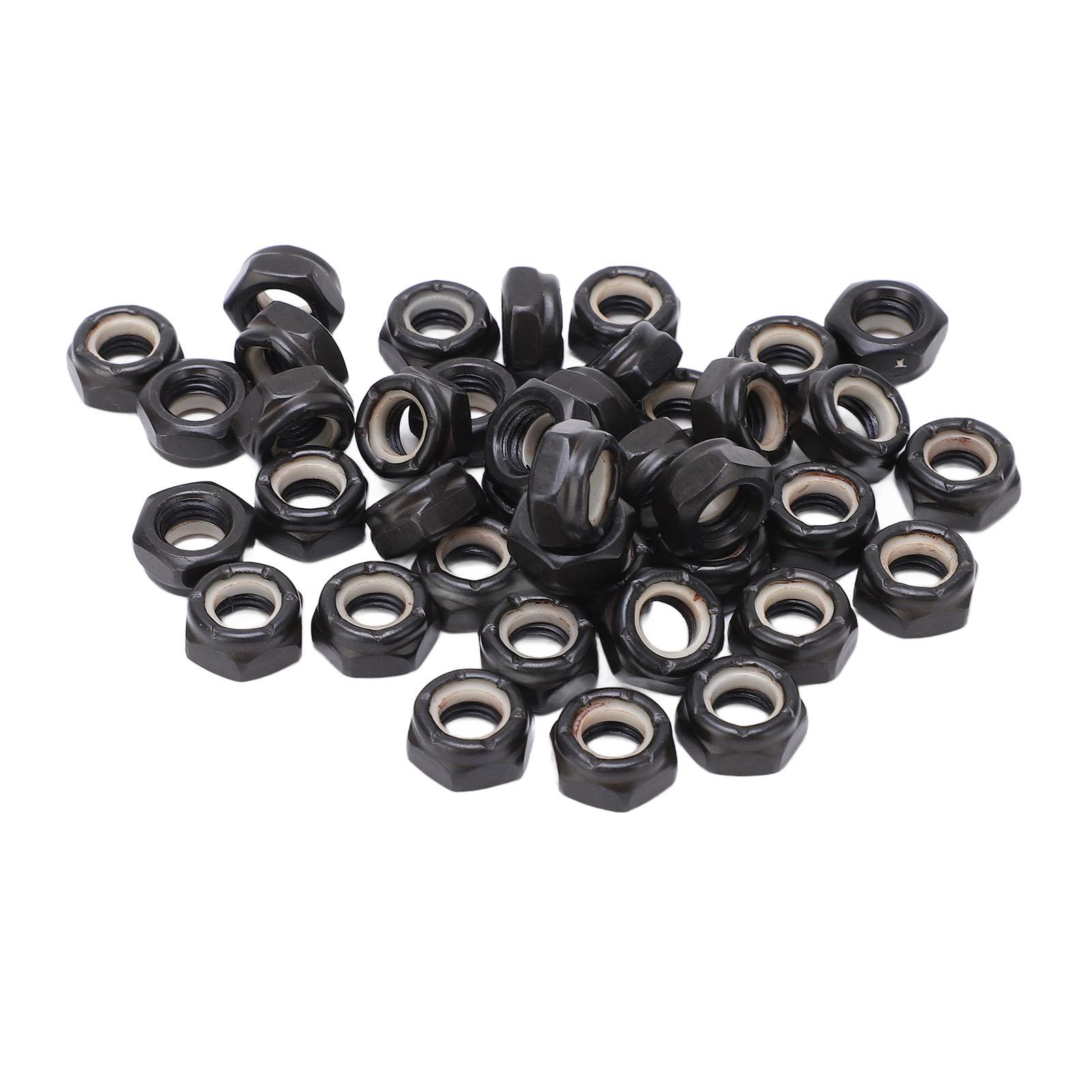 

40 шт., комплект крепежа для скейтборда, оси, гайки, углеродистая сталь, скейтборд, тележка, серебристый цвет