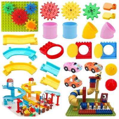 Große Bausteine Verrückte Murmelbahn Rutsche Pipeline Kugel Kompatible Große Steine Labyrinthspiel Kinder Kinder Montessori Spielzeug