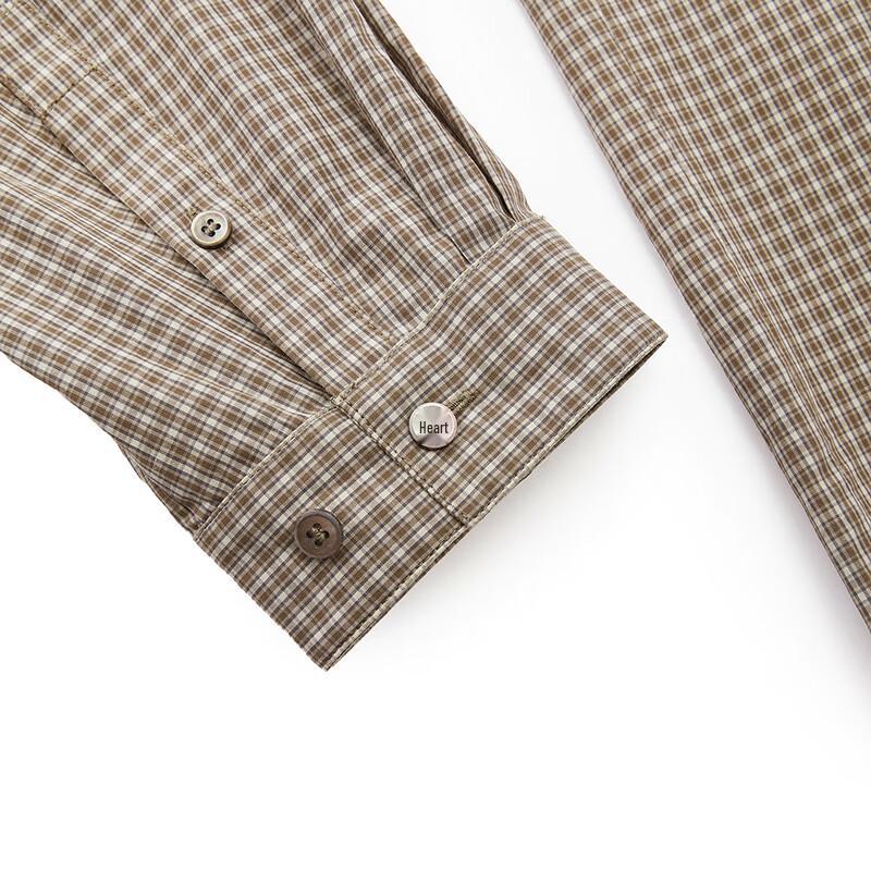 JNBY Beaded Plaid Loose Long Sleeve Shirt