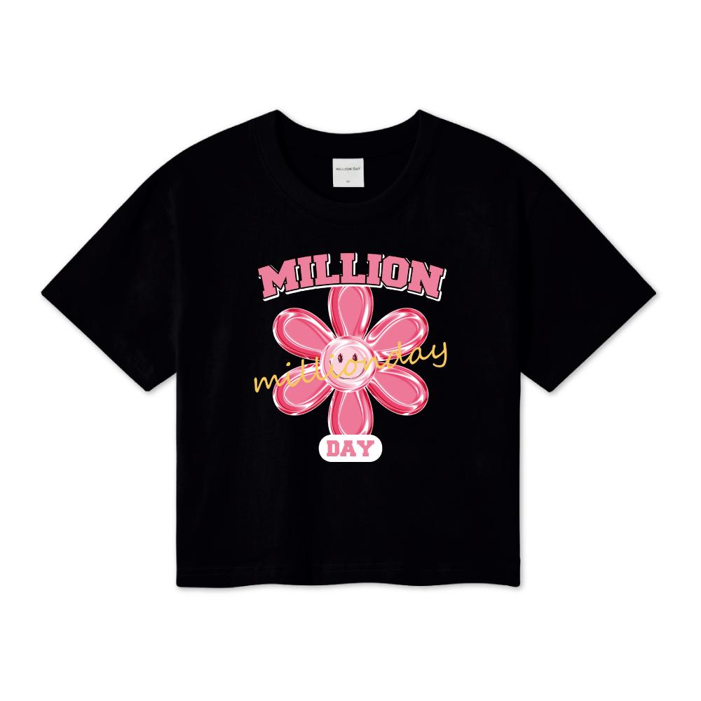 Million Day Million Charm Crop T-Shirt White/M