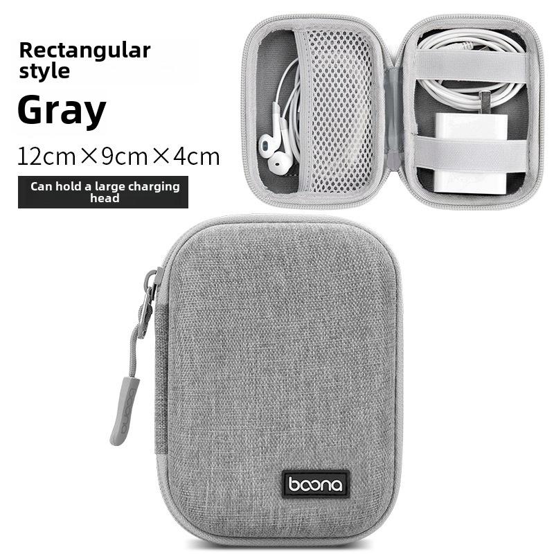 Bluetooth Headset & Charger Storage Box - EVA Protection for Cables, U-Disk, Phone Accessories