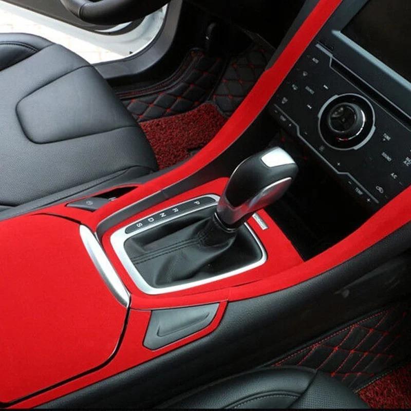 Car Velvet Cloth Stickers Fluff Fabric Suede Wrapping Film Auto Styling Interior Decoration Vinyl Fluff Cloth 20cmx148cm